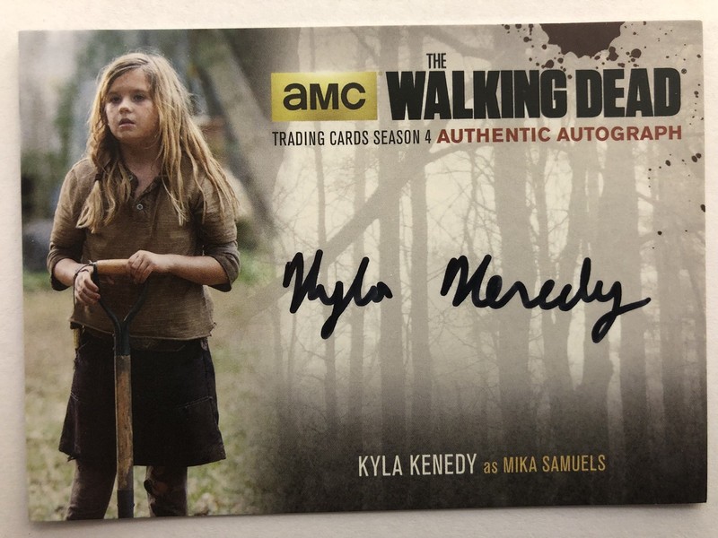 Walking Dead Season 4 PART 1 Kyla Kenedy - Mika Samuels BLACK AUTOGRAPH KK2