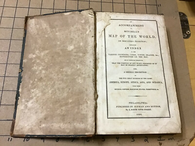 original 1838 an Accompaniment to MICHELL'S MAP of the WORLD - an INDEX- 570Pgs