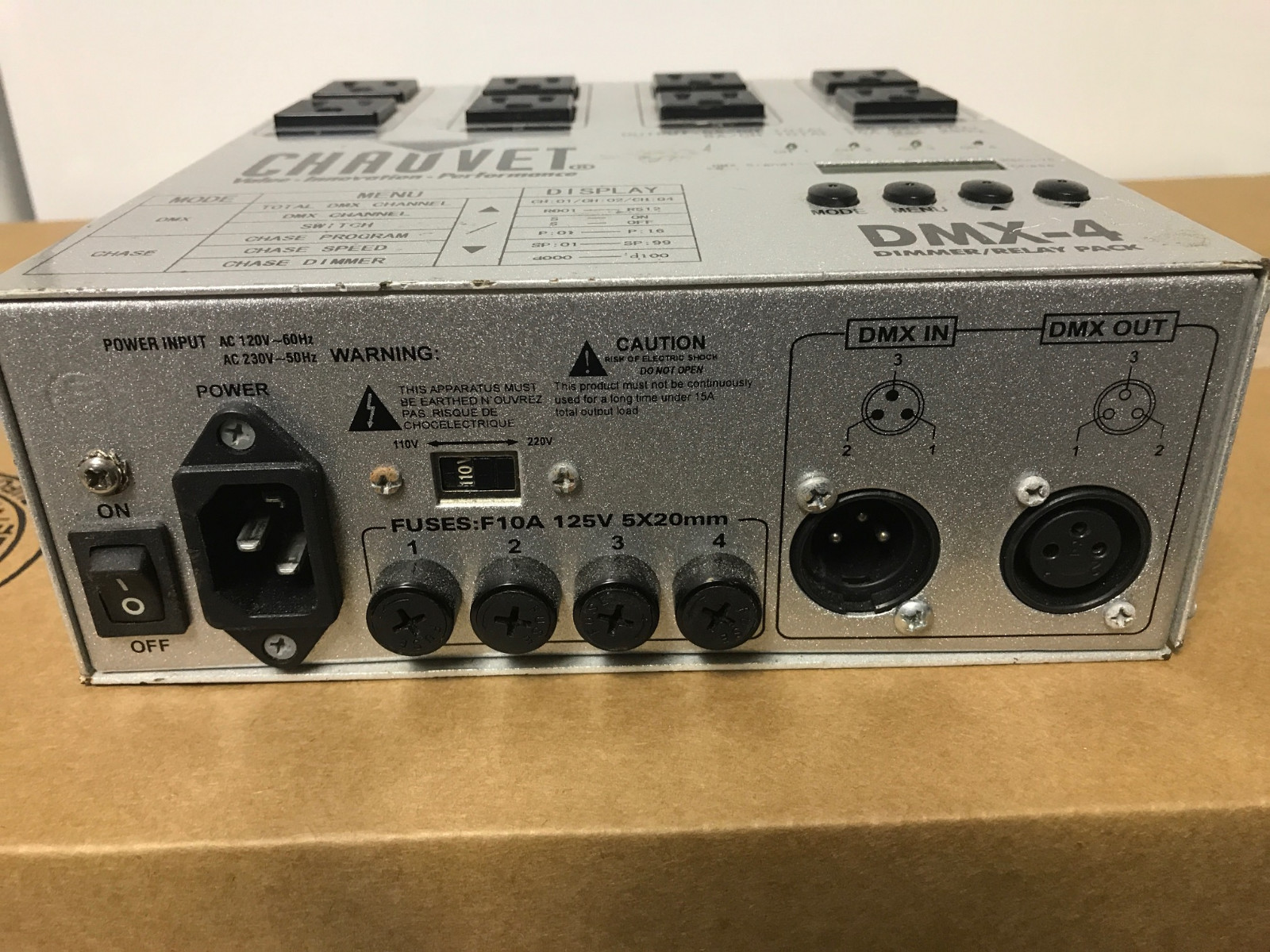 Chauvet DMX-4 dimmer/relay pack model DMX-4