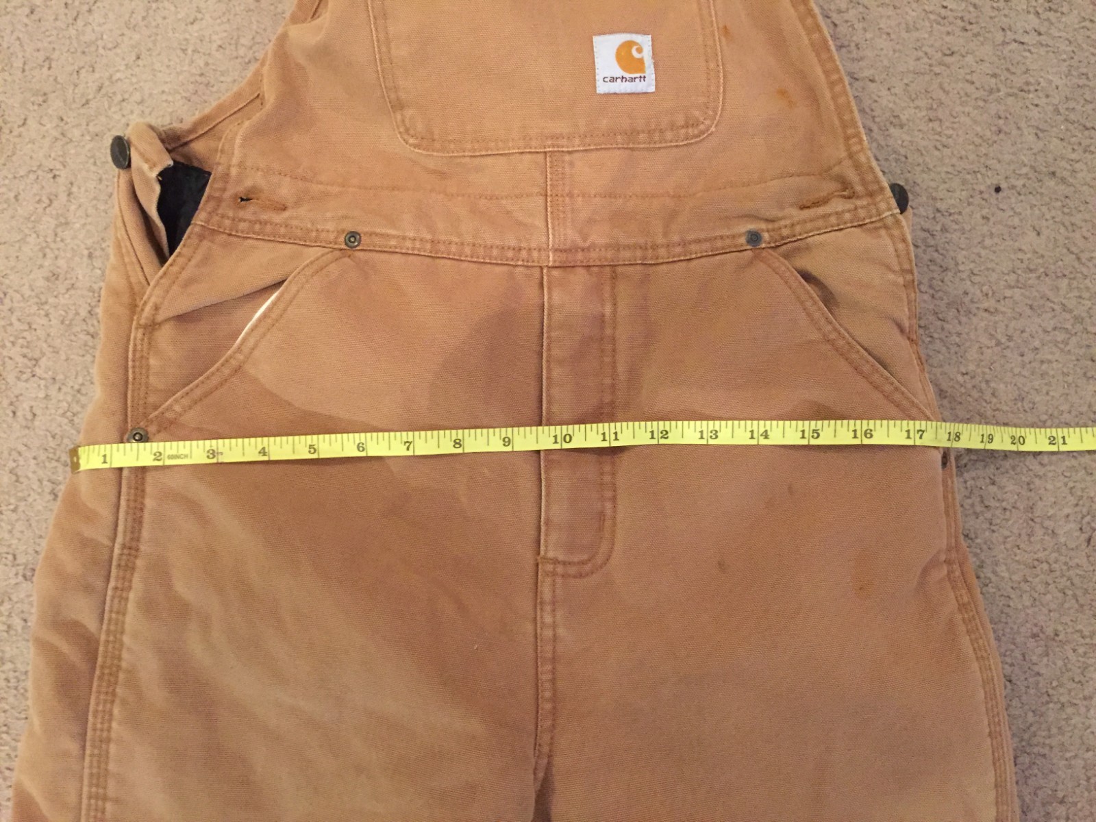 Carhartt Insulated bib Overalls Youth size 12