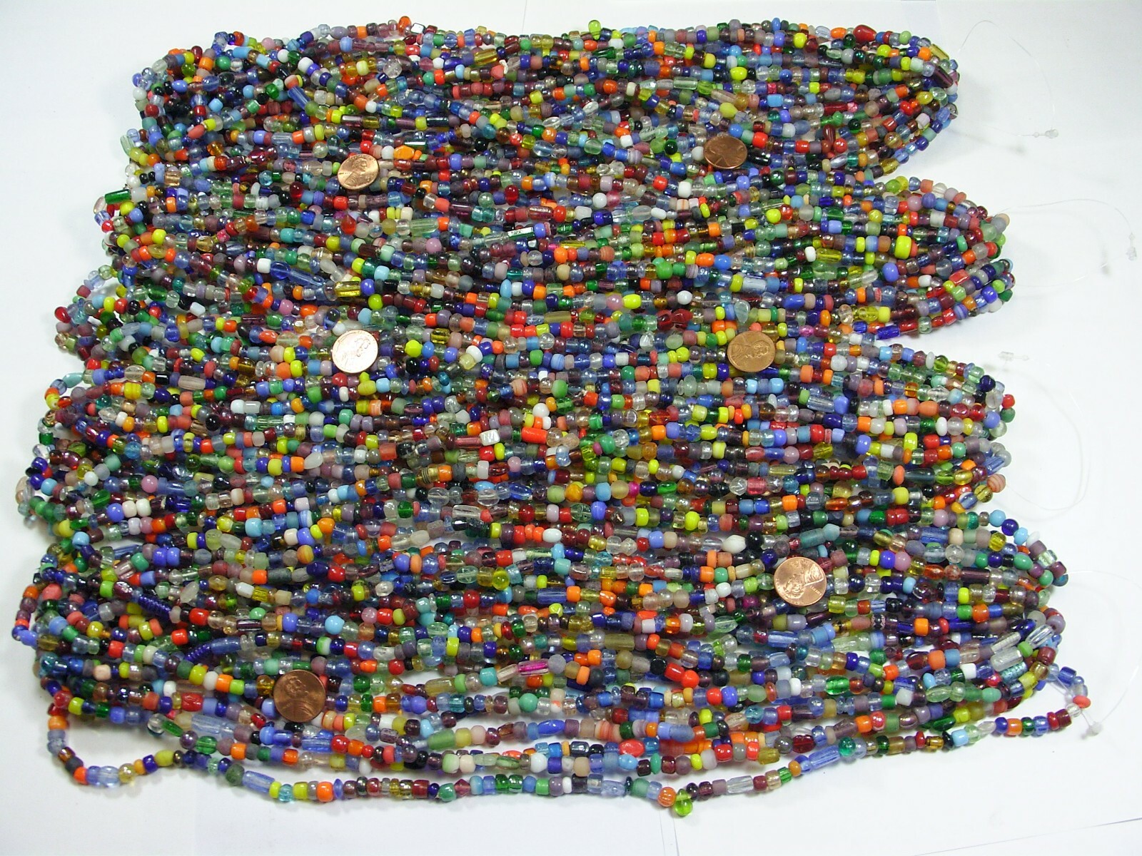 4 Pounds Assorted India Handmade Spacer Glass Beads Wholesale Bulk Lot (TD-71)