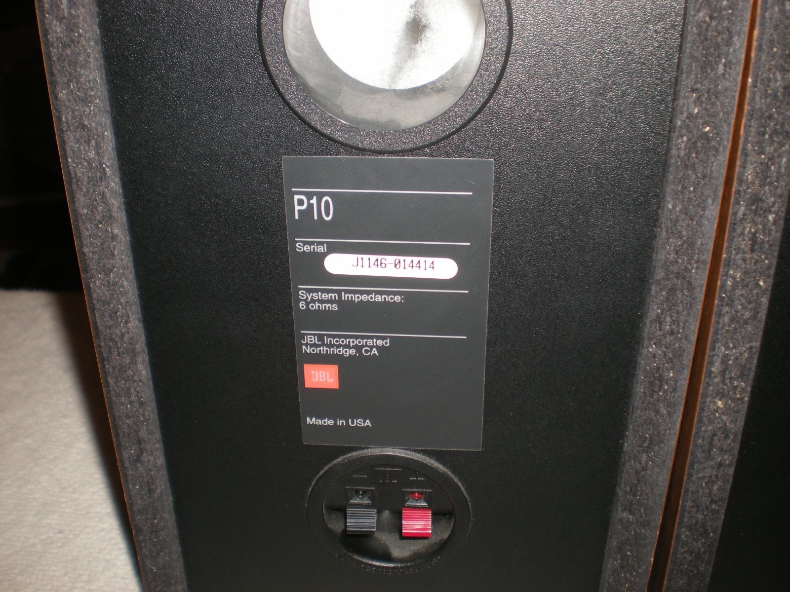 Pair of 2 JBL P10 amps speakers 6 ohms  Made in USA