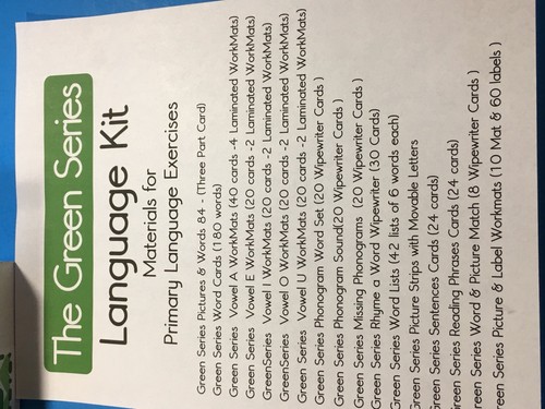 The Green Series - Primary Language Set For Montessori And Homeschool