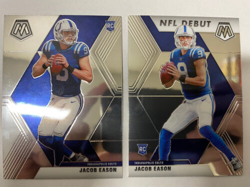 2020 Mosaic Jacob Eason Rookie Card Lot Base Nfl Debut Colts. rookie card picture