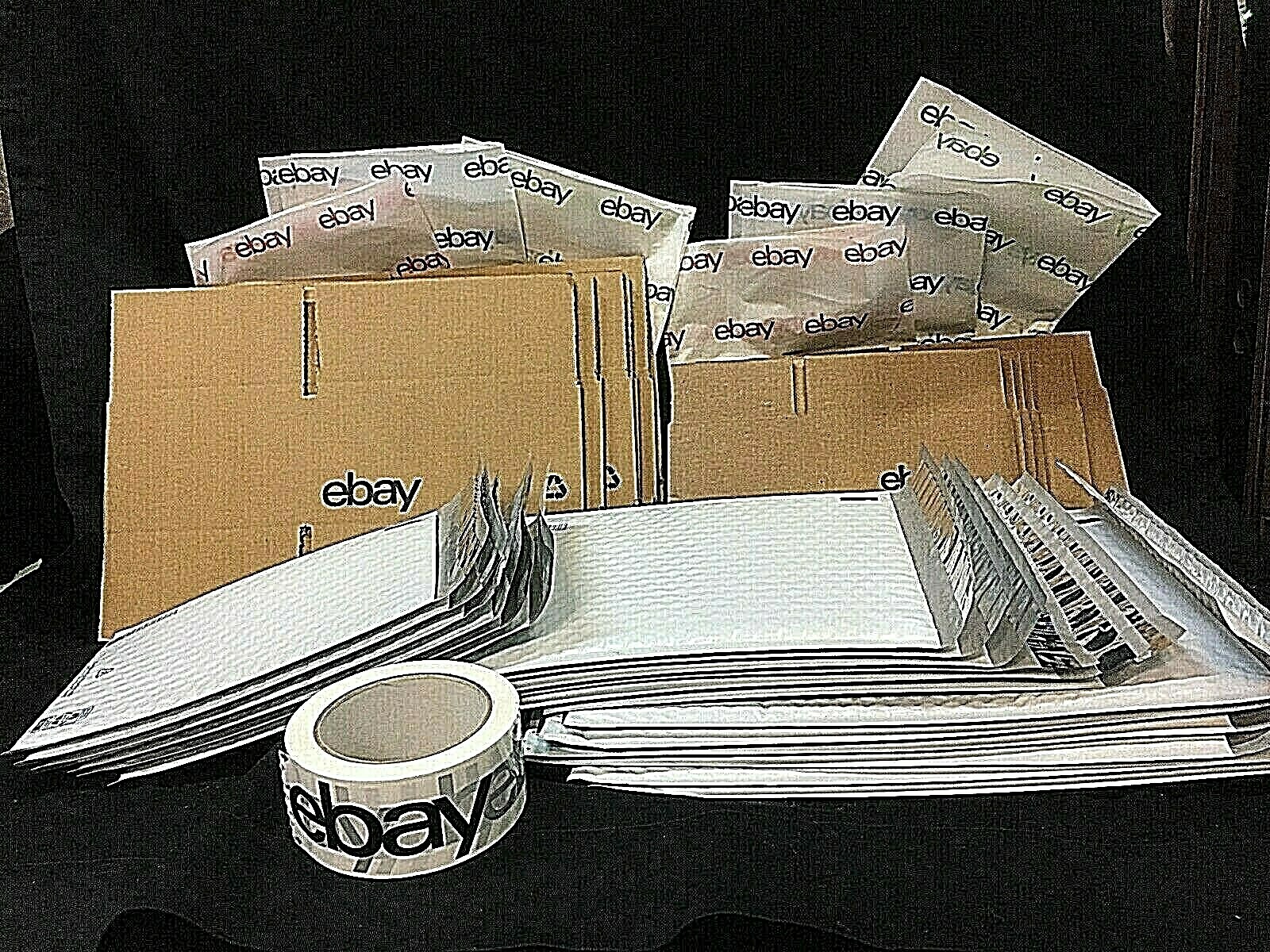 Ebay Shipping Supplies KIT,Bubble Padded MAILER Envelopes, Tape & Tissue & Boxes