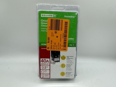 Square D HOM240GFIC Homeline 40 Amp 2-Pole GFI Circuit Breaker , I