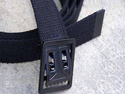 BELT BUCKLE CANVAS WEB MILITARY ARMY USMC MARINE STYLE BELT BLACK BUCKLE CLASSIC