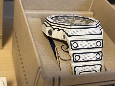 Pre-owned Casio G-shock Ga-2100mng-7ajr White Watch Box Manga Theme Rare Jpn
