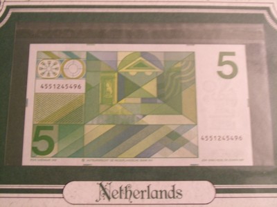 World Banknotes Netherlands 5 gulden 1973 P 95 UNC 4551