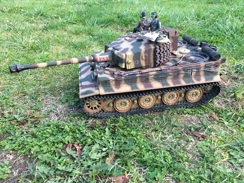 RC Panzer Tiger 1 Torro Profi Metall Edition in Holzkiste mit viel Zubehör Top