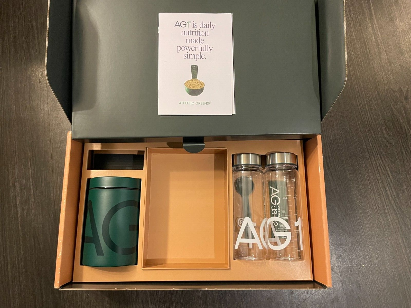 Athletic Greens AG1 Starter Kit Tumbler, Cannister, Scoop Vi