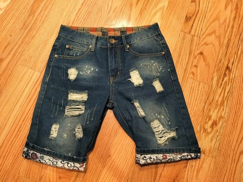 QIMU The Fashion Jeans Men Denim Shorts Size XS Factory