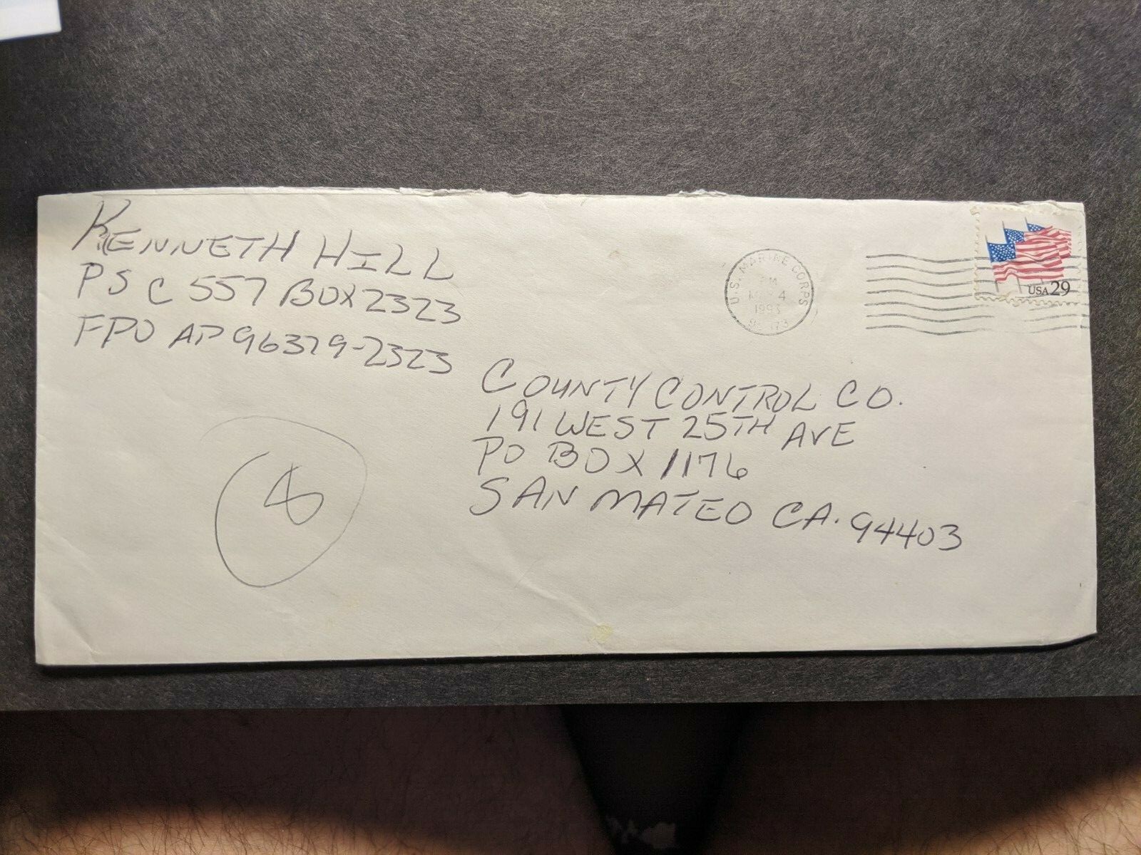 FPO 96379 ZUKERAN, OKINAWA, JAPAN 1993 USMC Cover US MARINE