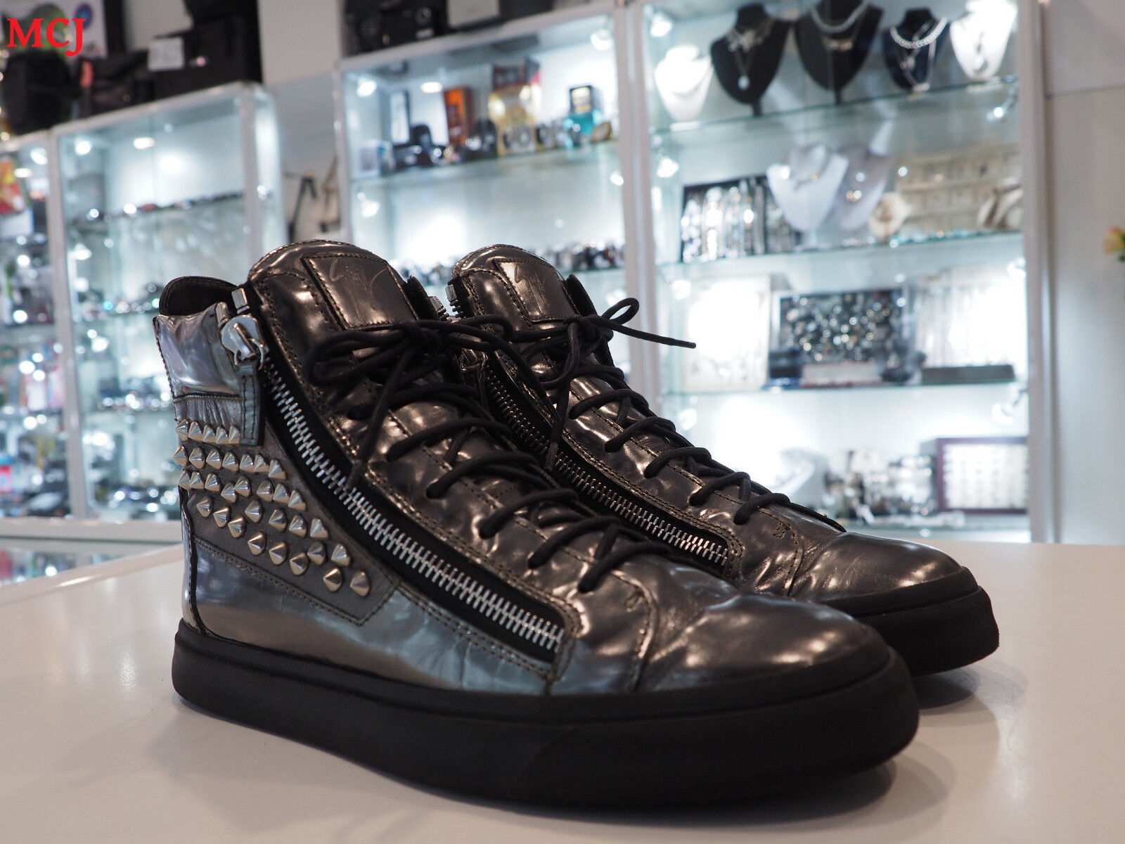 Giuseppe Zanotti Spike Metallic Studded Sneaker Size 44 | eBay Giuseppe Zanotti Spike Metallic Studded Sneaker Size 44 | eBay