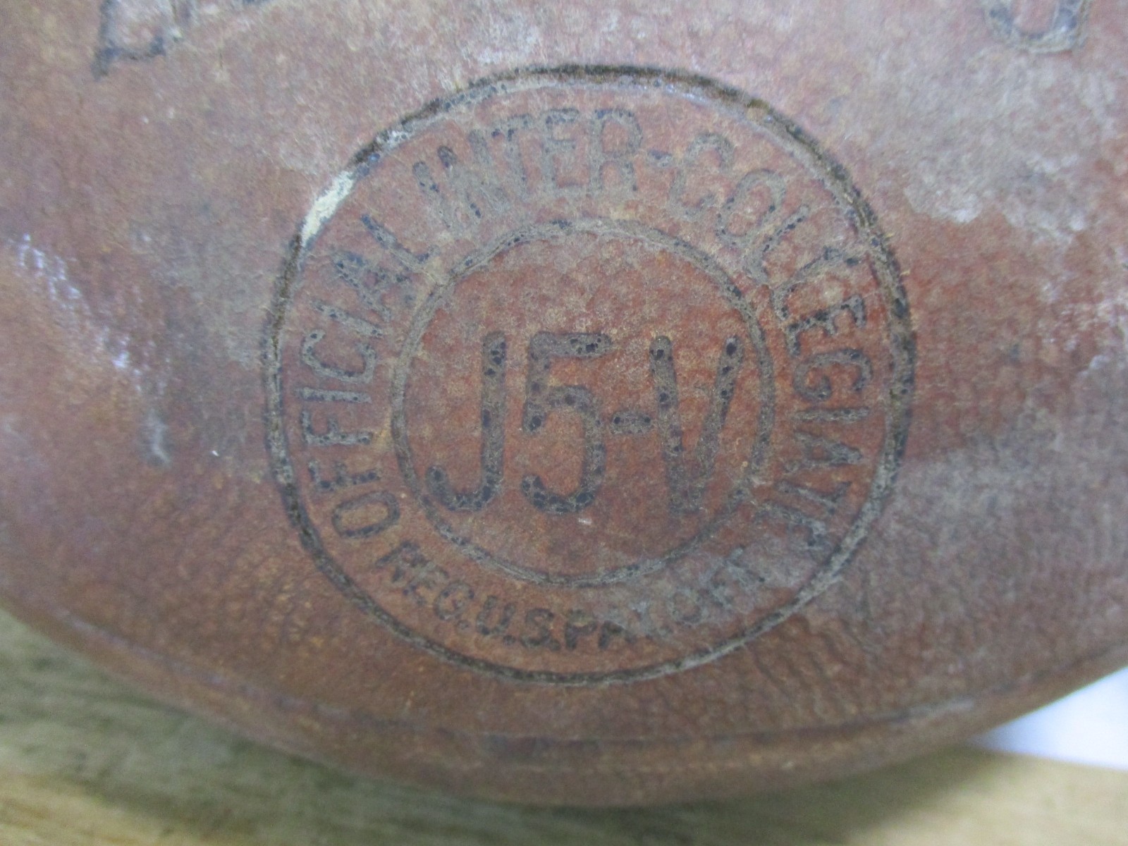 Vintage Spalding J5-V Leather Football w/Laces Official Intercollegiate Ball