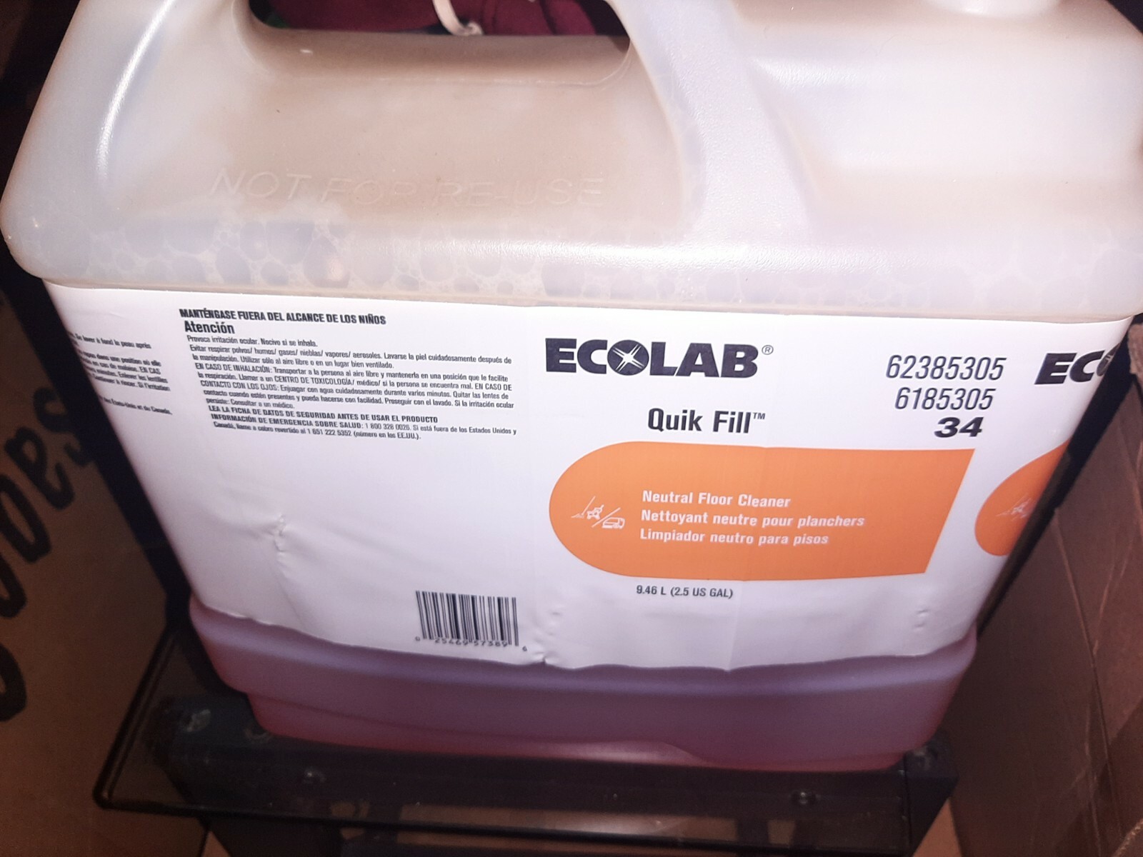 EcoLab 6185305/ 62385305 Quik Fill 310 2.5 gal Neutral EcoLab 6185305/ 62385305 Quik Fill 310 2.5 gal Neutral
