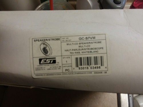 Edwards Signaling GC-S7VM - Genesis Ceiling Speaker-Strobe,70V EMS