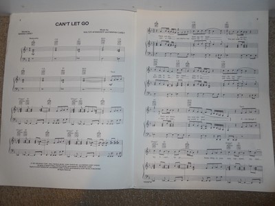 EUC VINTAGE 1991 MARIAH CAREY CAN'T LET GO SHEET MUSIC