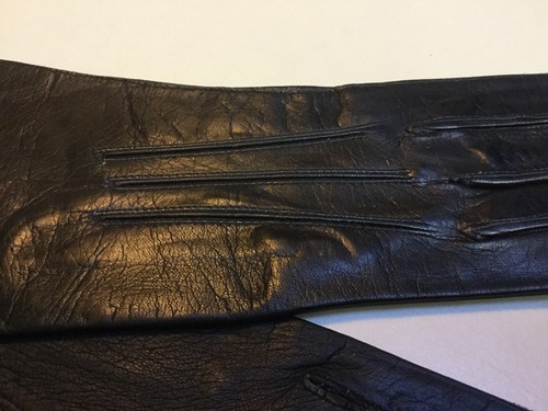 Vintage Ladies Gloves “BAMBERGERS” Washable Leather 7 1/2 ITALY