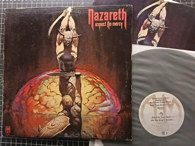 NAZARETH Expect No Mercy LP 1977 1ST PRESS w/ INNER Frank Frazetta VINYL Record