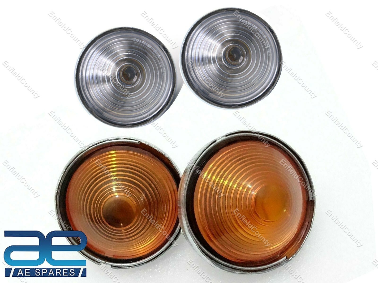 For WILLYS JEEPs CJ-3B CJ3 CJ5 CJ6 Parking Turn Signal Clear & Orange Light 