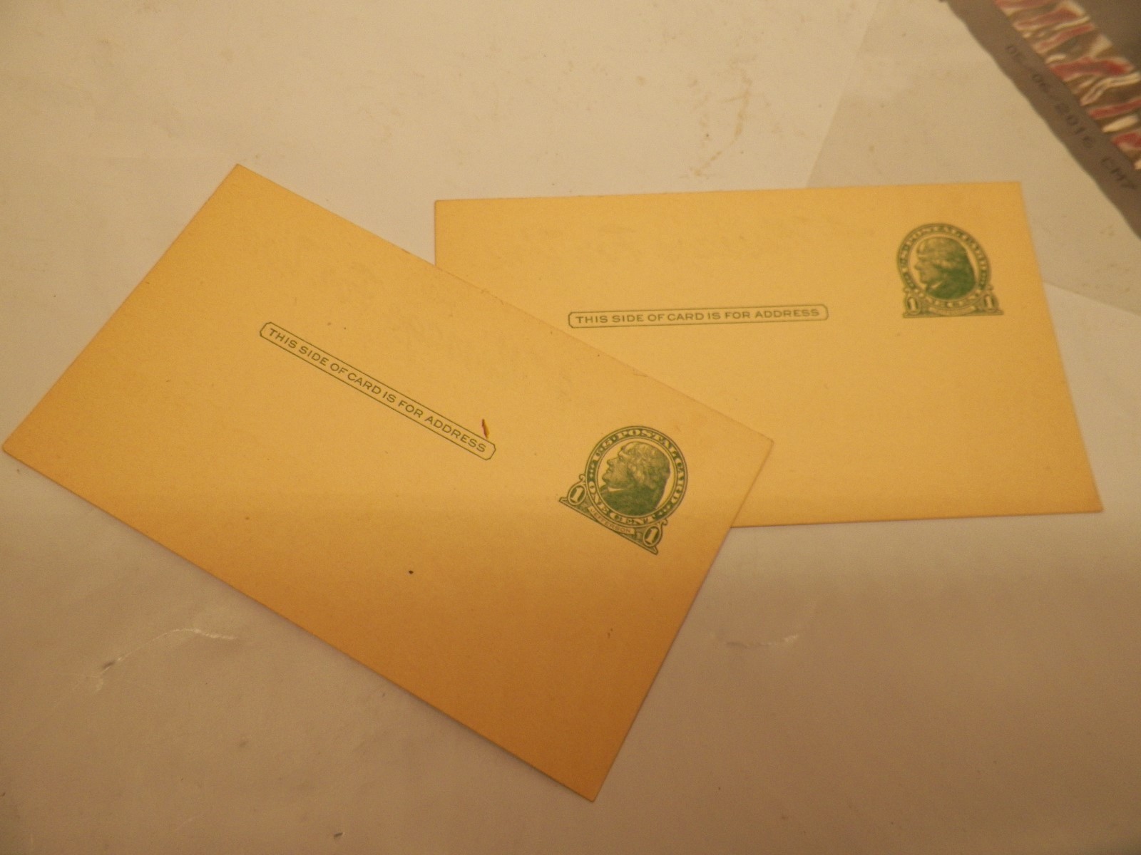 2 Old 1 cent Postcards IH International Harvester Inman Kansas