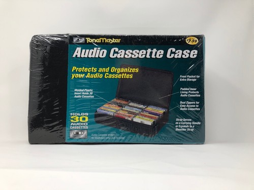 NEW Vtg ToneMaster 30 Cassette Tape Soft Storage Holder Black Carrying Case