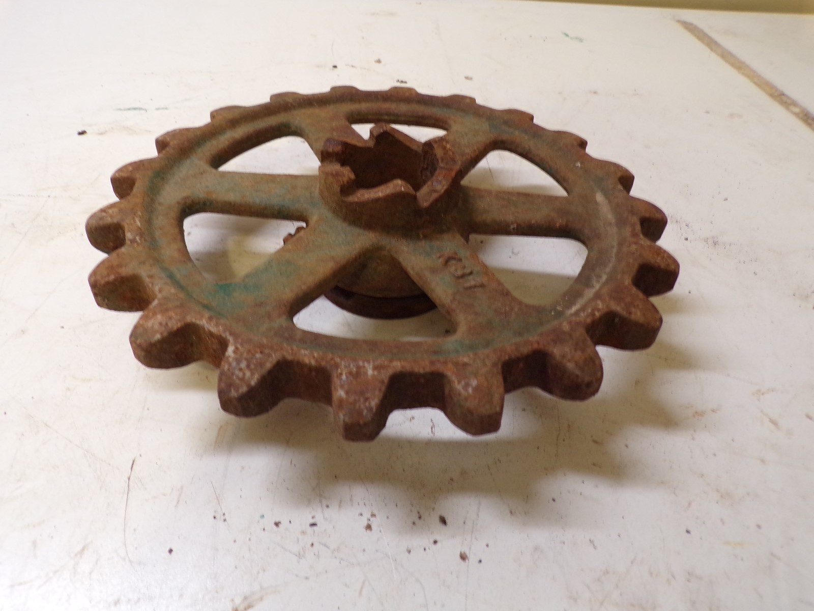 Old Cast Iron Toothed Sprocket Gear 10&1/2