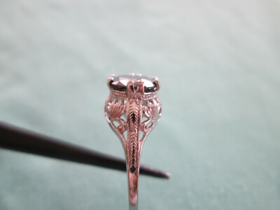 Pre-owned Real Black Diamonds Inc 2.25ct Real Black Diamond Ring,vintage Edwardian Style,appraisal,free Dia Tester