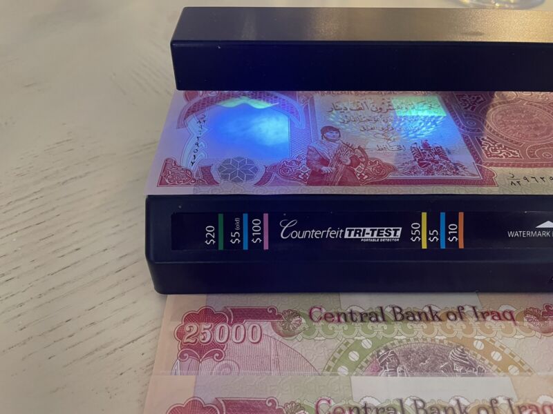 New 25,000 Iraqi Dinar Uncirculated Banknotes -Authentic Security FeaturesTested