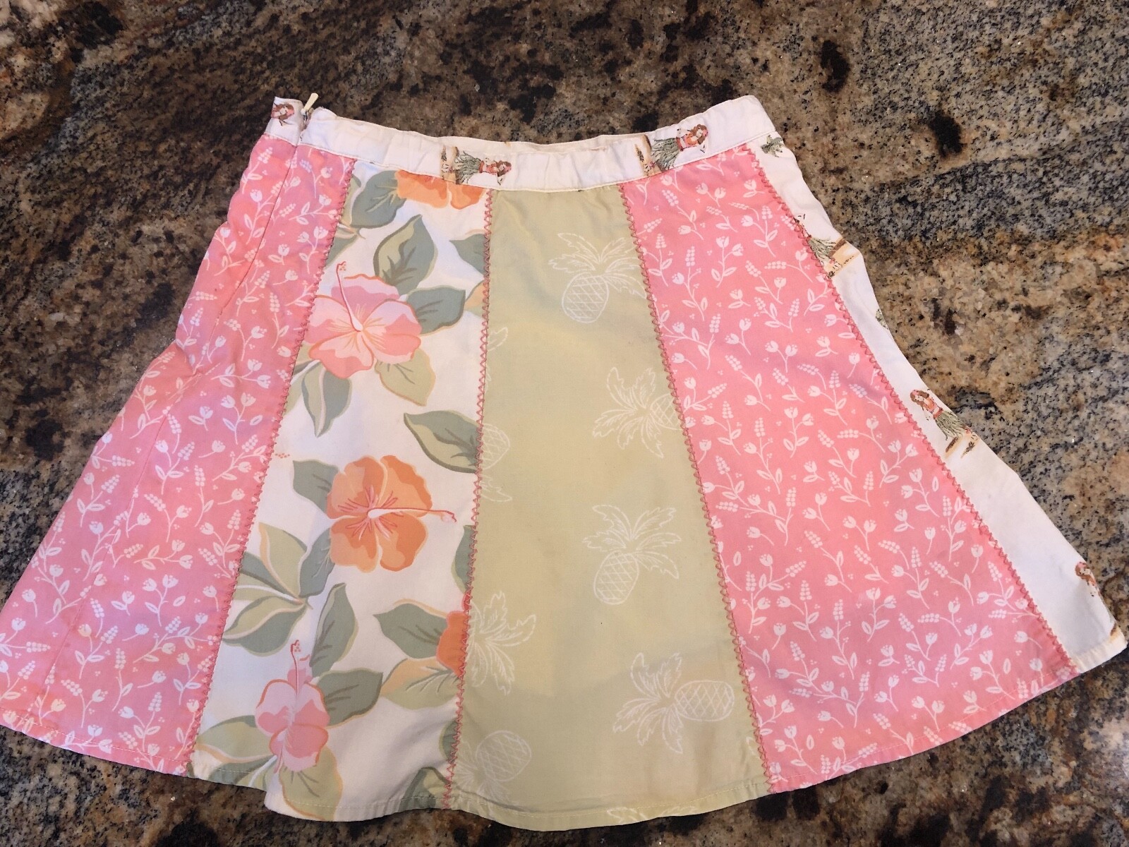 Gymboree ALOHA WAHINE Skirt Skort Vintage Flowers Girls 7 Play Hawaiian Surf HTF