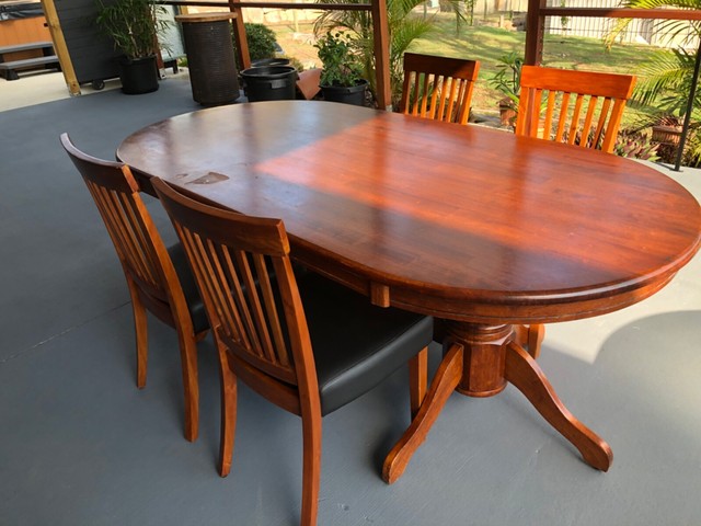 Timber dining table and chairs | Other Kitchen & Dining ...