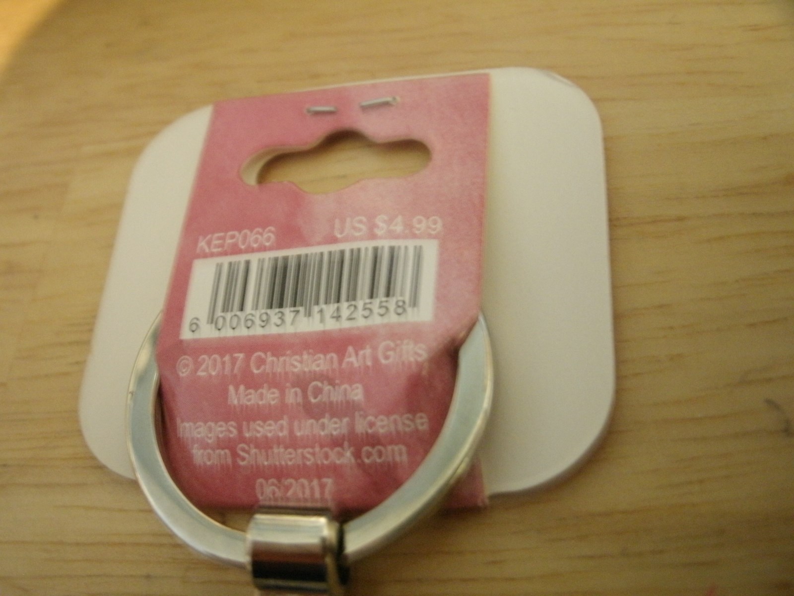 Christian Art Gifts Metal Keyring REJOICE IN THE LORD ALWAYS Phil 4:4