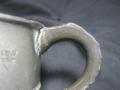 Antique Pewter IMPERIAL 1/2 Half Pint Mug Tankard - VR 199 with crown imprint!