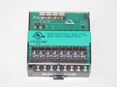 New Pepperl Fuchs VAA-4E-K3-ZE AS Interface Sensor Actuator Module 95123 Unit
