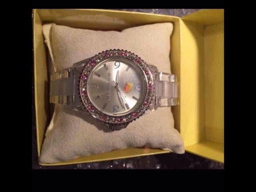 Yellow and Pink Bling Watch-Needs Batteries