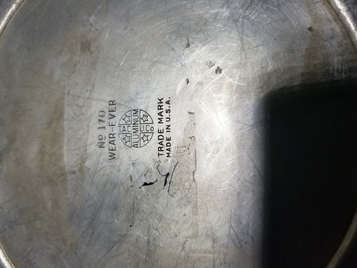 Vintage Wear-ever Aluminum 4 Piece Bun Warmer Pan With Handles Number 170