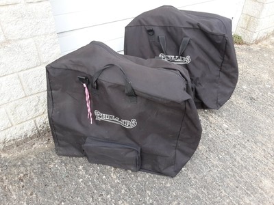 Raleigh Boardwalk Lite Folding Bikes (pair) Silver with bags 