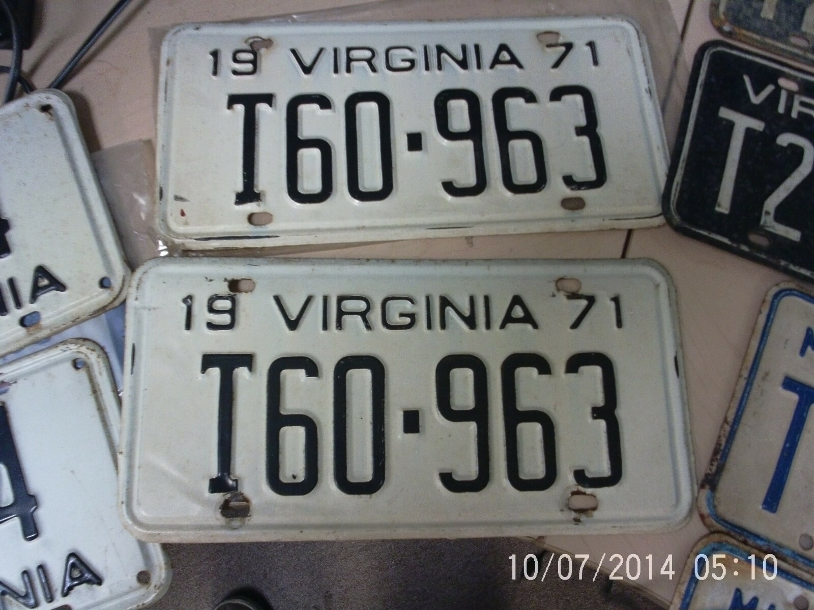 1971 Virginia Truck License Plate Pair T60 963のebay公認海外通販 セカイモン