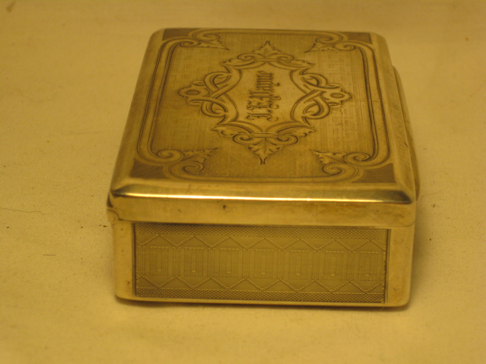 rare early Gorham intricately detailed small silver antique box 3.5