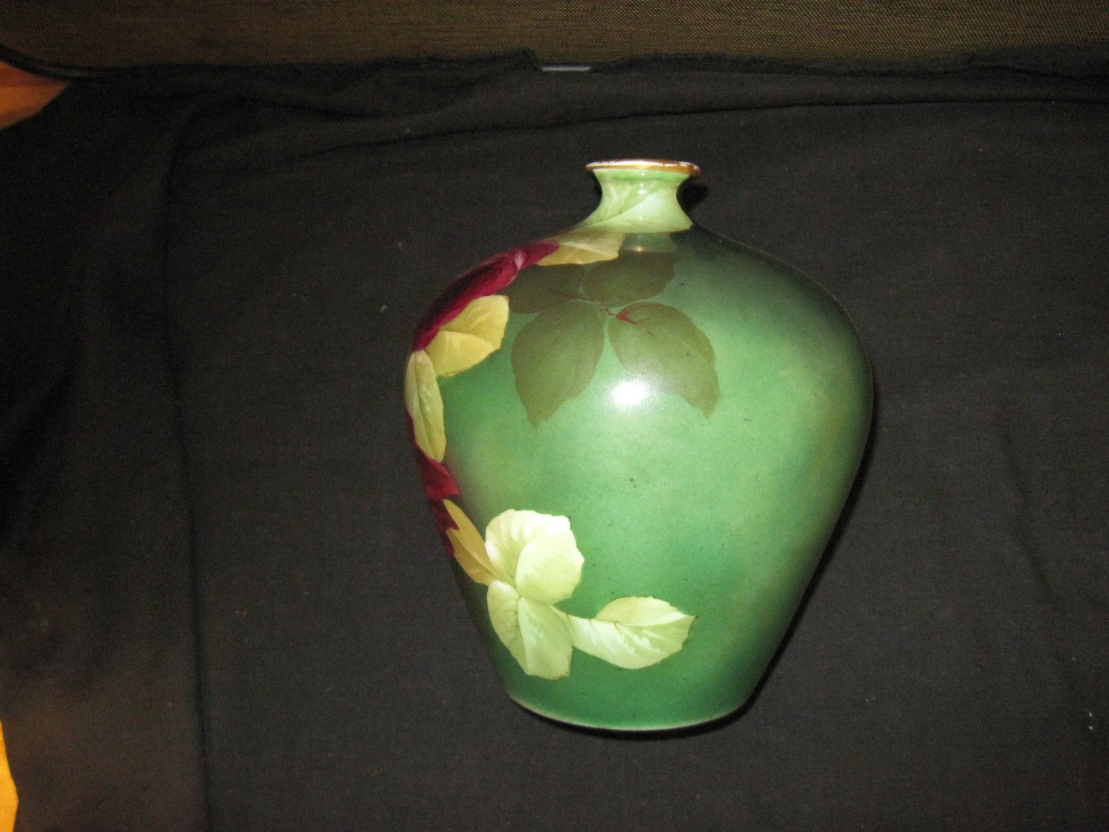Antique Ginori B Firenze Ware Italy Roses Vase 0203 Artist Signed P. Doncirbari