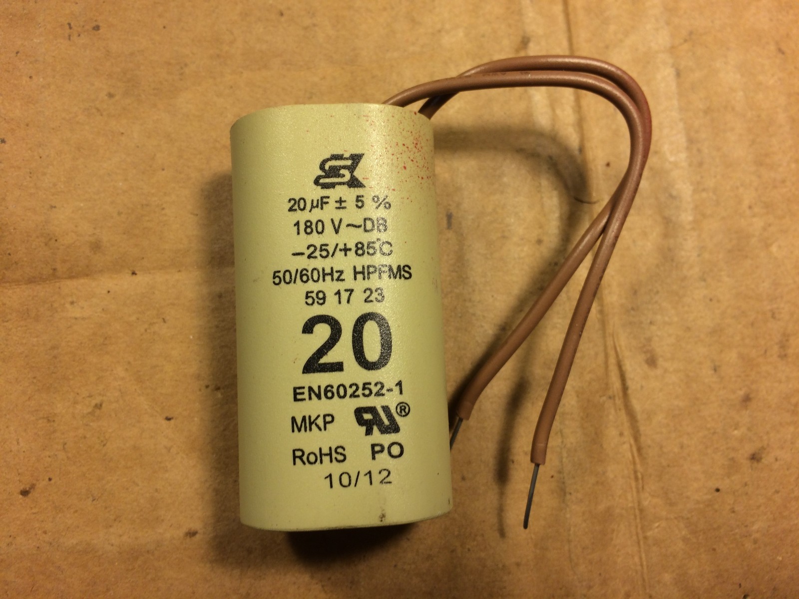 New Seika SK 20 uf 180 VAC Potted Motor Start Run Capacitor
