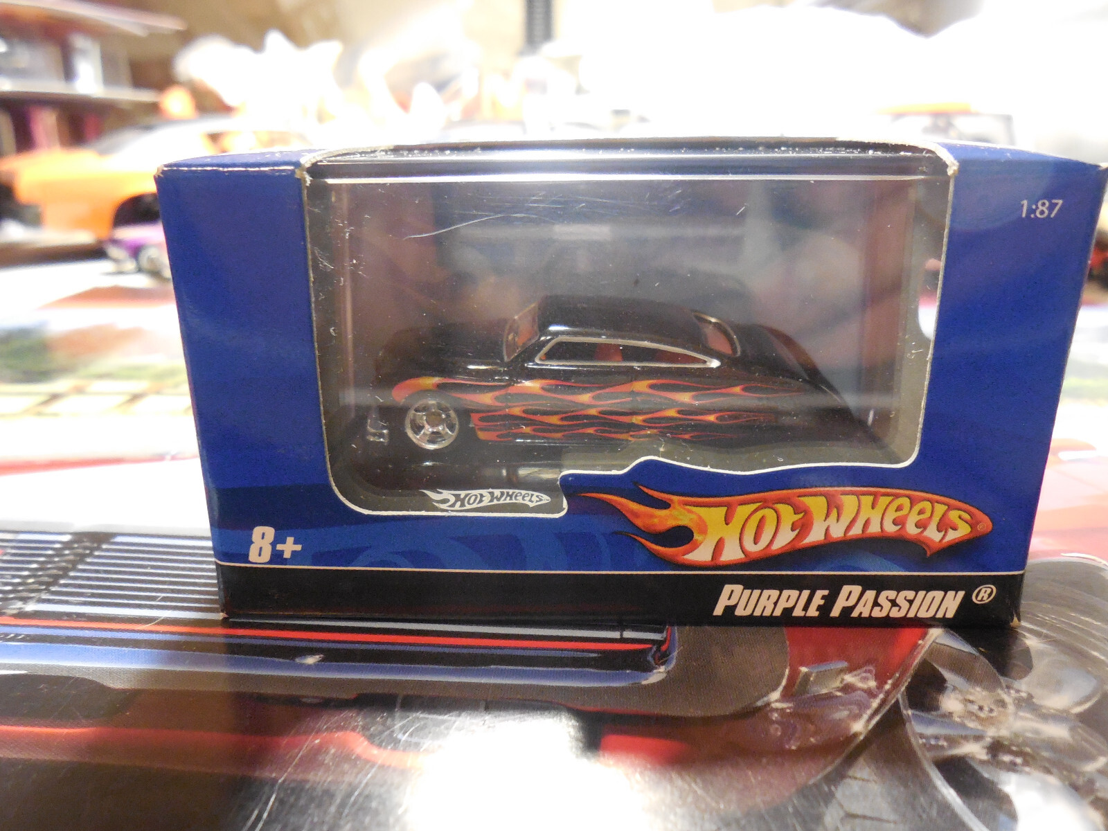 2007 Hot Wheels Purple Passion BLACK w/ Flames - 1:87 HO