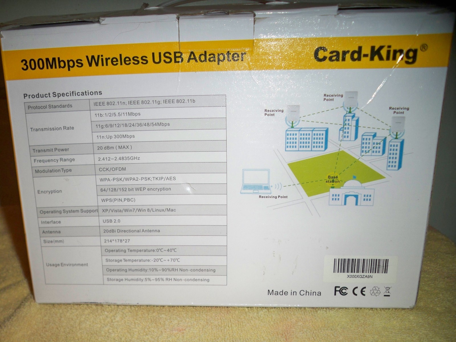 Card-King High Power Wireless USB Adapter NEW