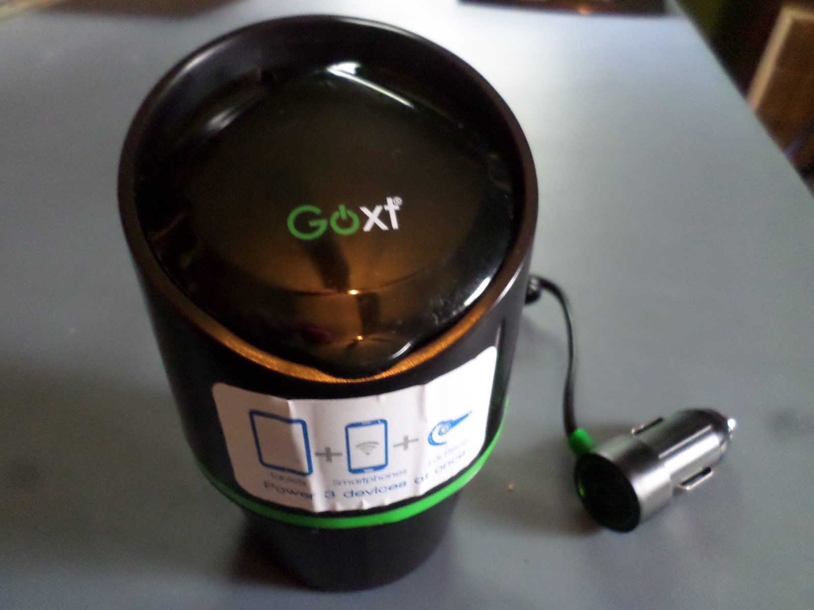 GOXT 12V Cup Holder Charger with 3 Ports USB LIGHTER