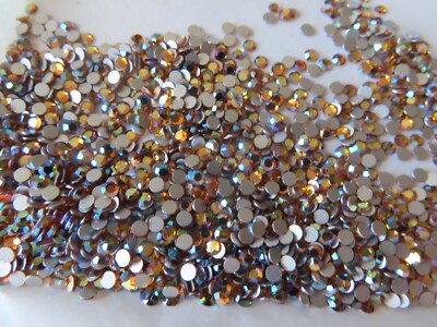 Full package 1440 Preciosa Flatbacks 10ss Topaz AB/foiled.