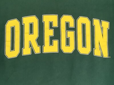 90s Soffes Choice Men's University Of Oregon Spell Out T-Shirt Green XL USA