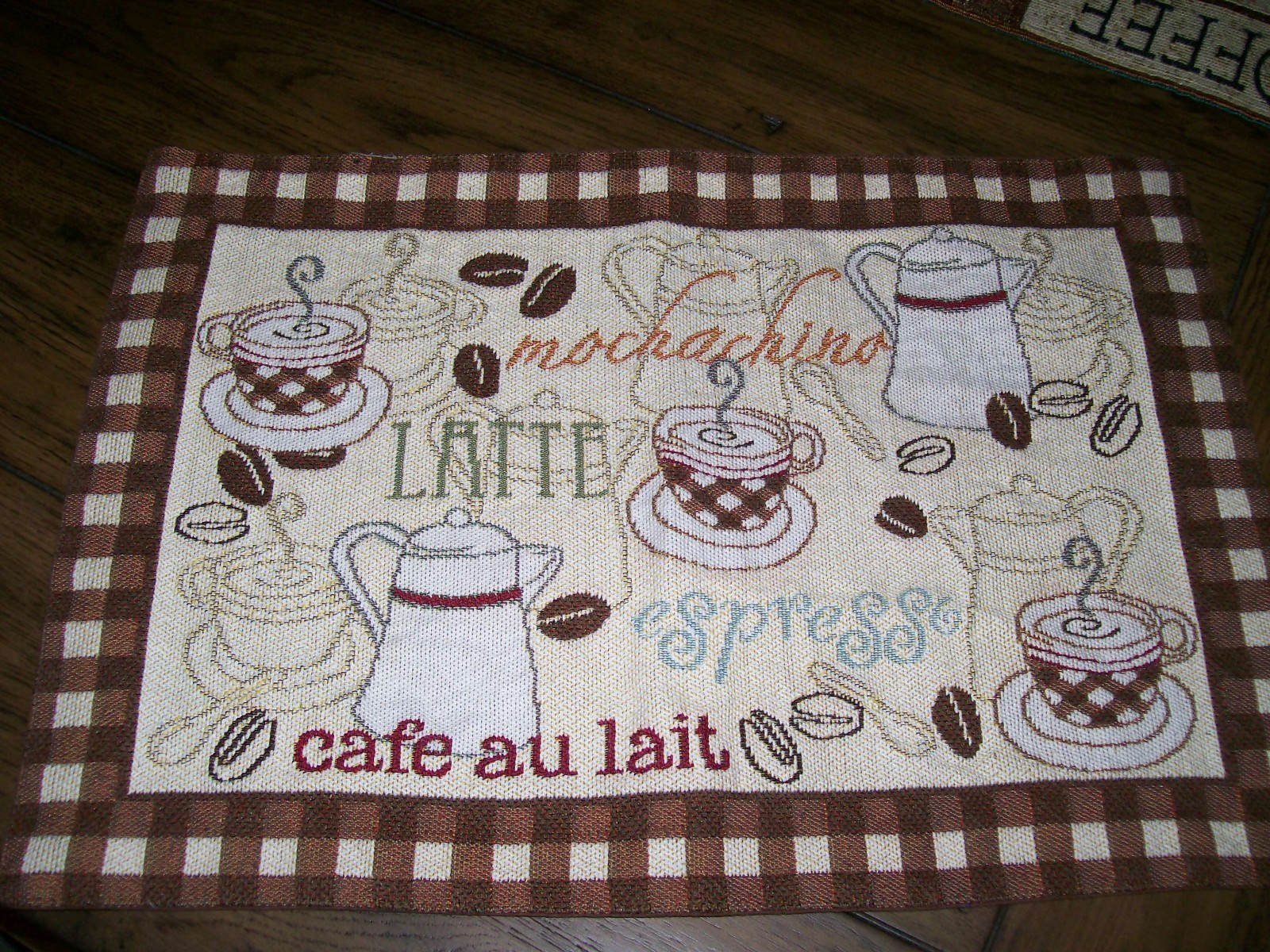 BETTER HOMES & GARDENS SET OF 4 BROWN COFFEE CLOTH TABLE-MATS GREAT CONDITION