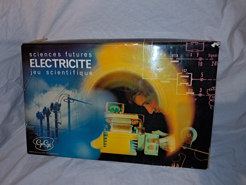 Retro 70s Ancien Jeu GÃGÃ Kosmos ÃLectricitÃ ÃLectronique Incomplet BoÃTe Notice