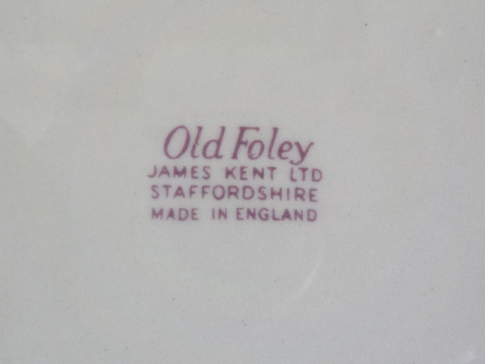 Staffordshire Old Foley James Kent England Servng Tray White with roses (SR)